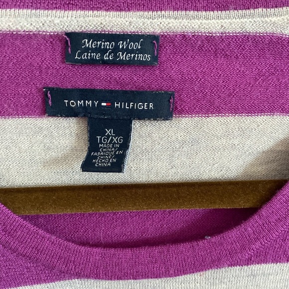 Tommy Hilfiger Women’s Merino Wool Sweater Sz XL 3/4 Sleeves EUC - Picture 5 of 6